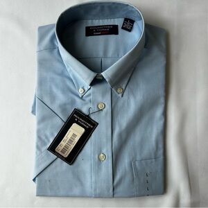 Roundtree & Yorke Men's Sky Blue Short Sleeve Dress Shirt